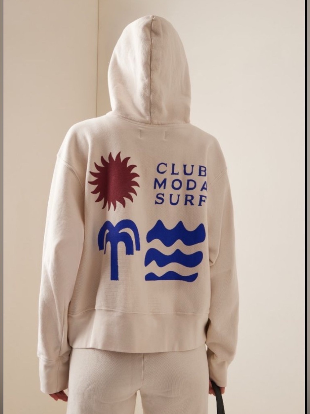 Club Moda Surf Beige Graphic Hoodie